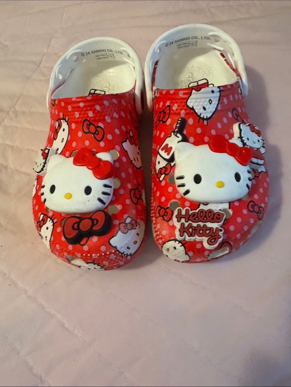 Sanrio Hello Kitty Red and White Character crocs Shoes